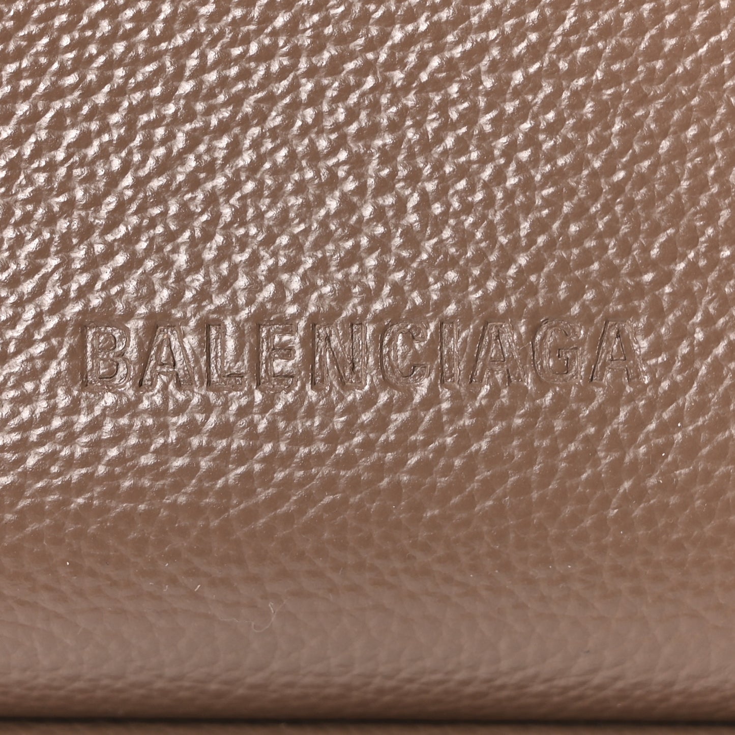 Calfskin Logo Embossed Small Tool 2.0 North-South Tote Mink Grey