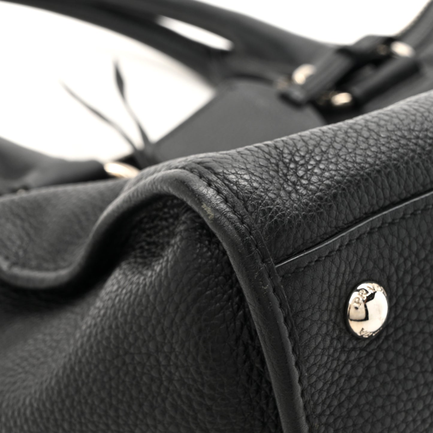 Vitello Phenix Shopping Satchel Black