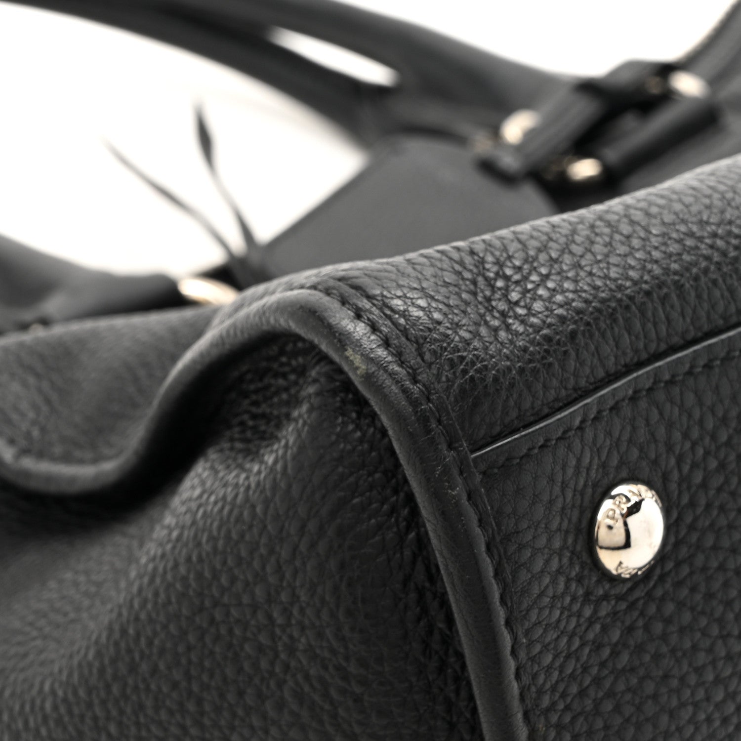 Prada Vitello Phenix Shopping Satchel Black 10 of 12