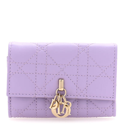 Christian Dior Lambskin Cannage Miss Dior Glycine Wallet Purple 1 of 9