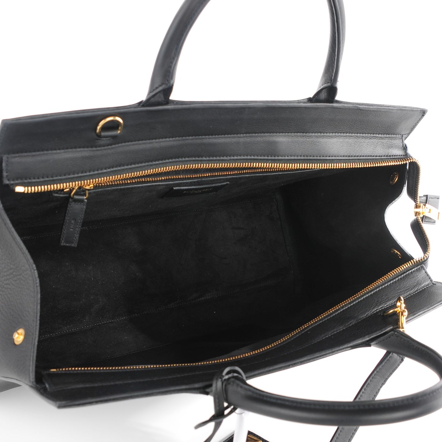 Smooth Calfskin Medium Cabas Rive Gauche Black