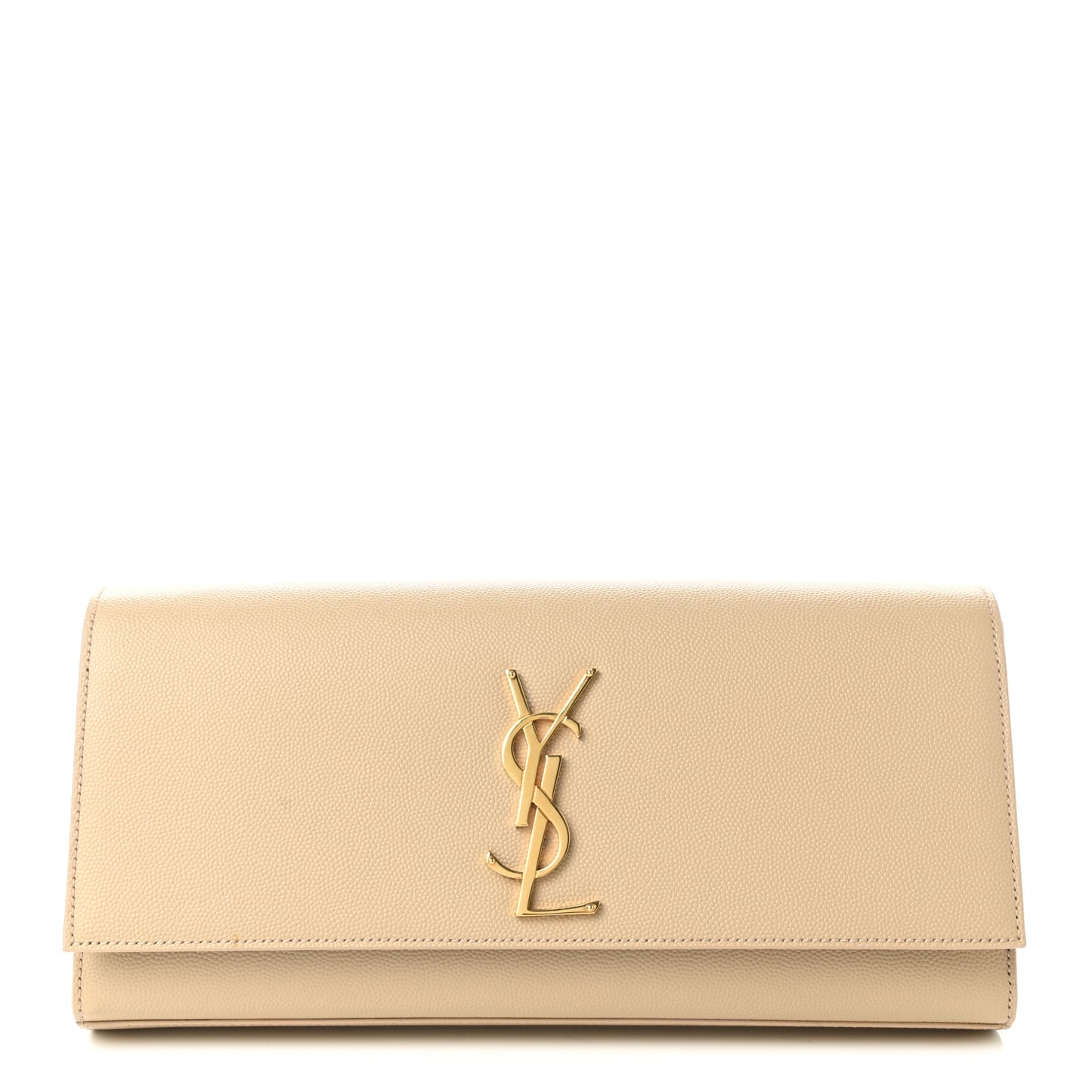 Grain De Poudre Classic Monogram Cassandre Clutch Nude Powder