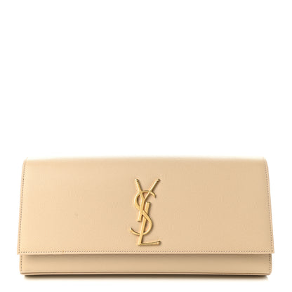 Saint Laurent Grain De Poudre Classic Monogram Cassandre Clutch Nude Powder 1 of 6