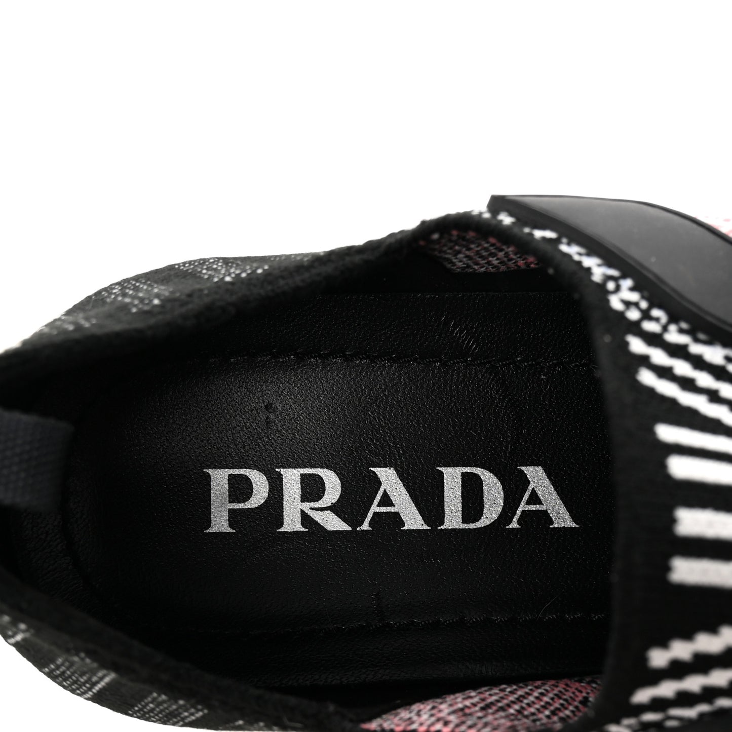 Rubber Knit Printed Fabric Cloudbust Air Sneakers 37 White Pink Black