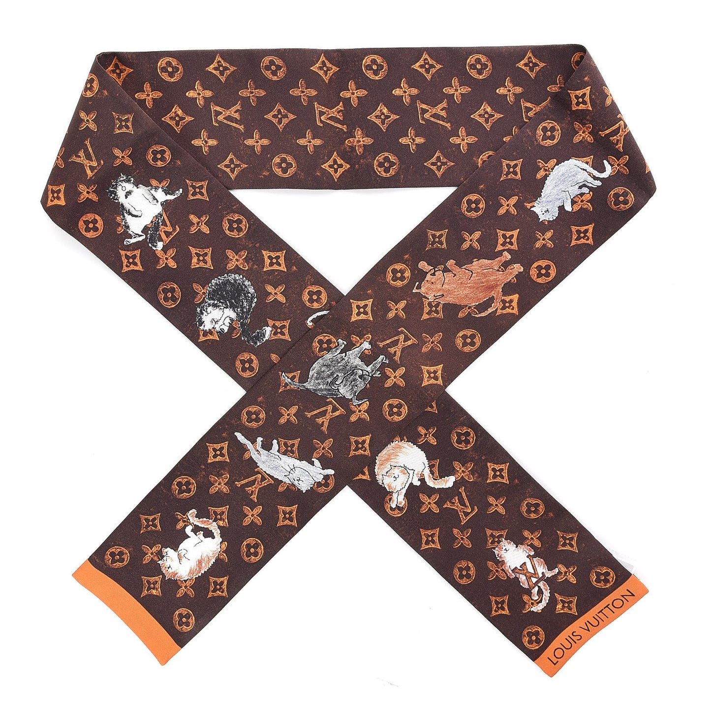 Silk Catogram Classic Bandeau Marron