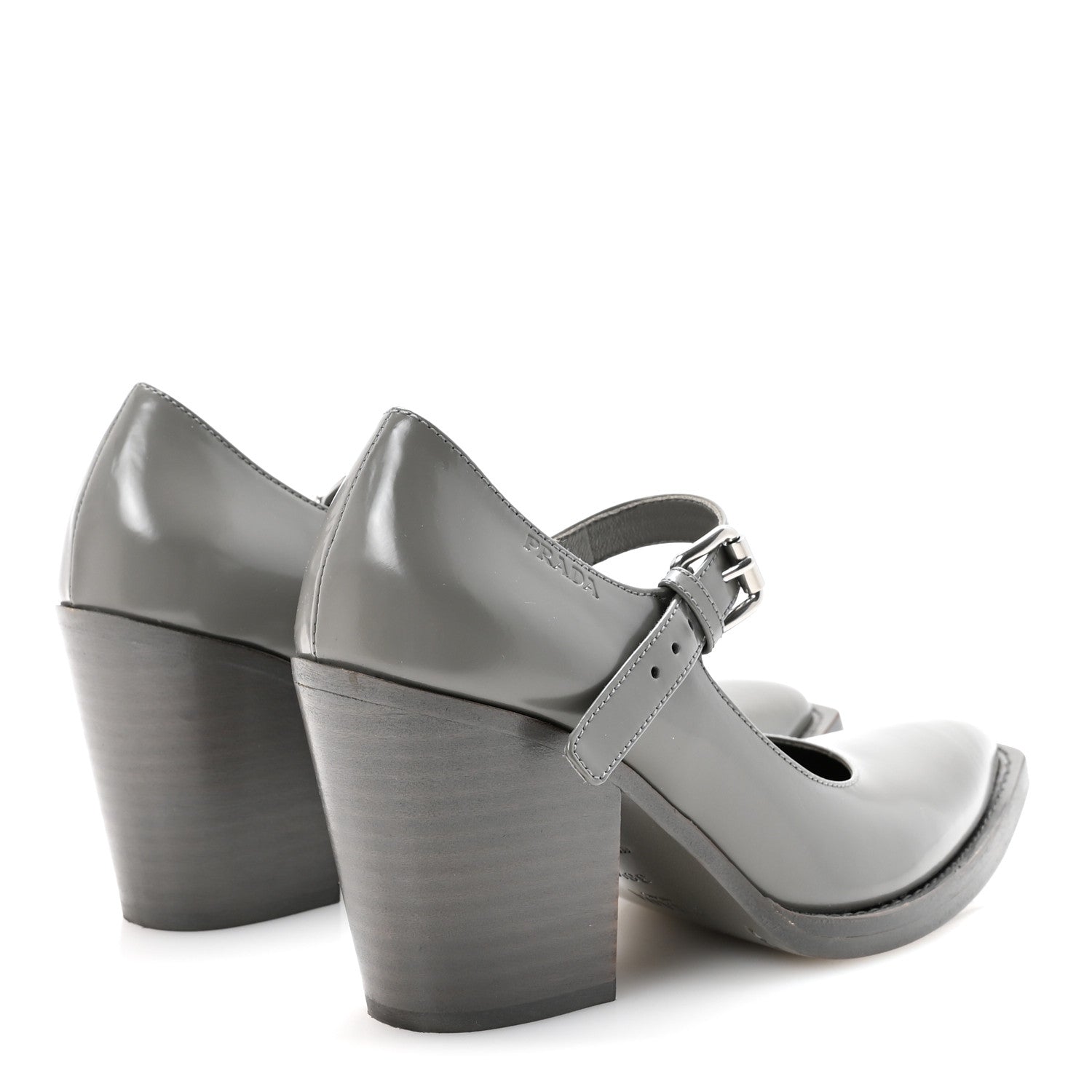 Prada Spazzolato Mary Jane 90mm Pumps 36.5 Marmo 5 of 9