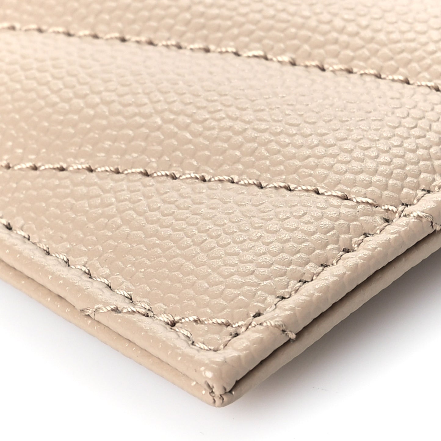 Grain De Poudre Chevron Monogram Large Bill Pouch Dark Beige
