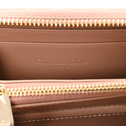 Christian Dior Lambskin Cannage Small Lady Dior Voyageur Coin Purse Rose Des Vents 6 of 8