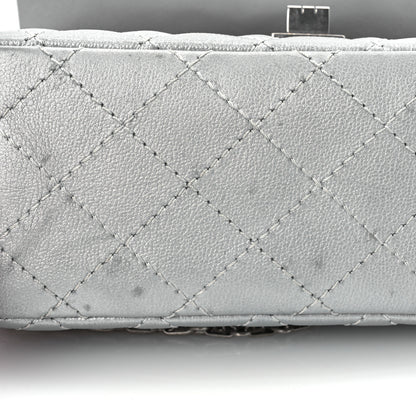 Chanel Metallic Grained Calfskin Quilted 2.55 Reissue Mini Flap Silver 12 of 13