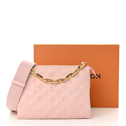 Louis Vuitton Lambskin Embossed Monogram Coussin PM Rose 13 of 13