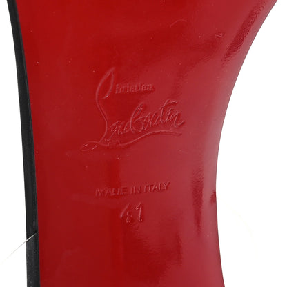 Christian Louboutin Shiny Nappa PVC Jonatina 100 Sandals 41 Black 7 of 7
