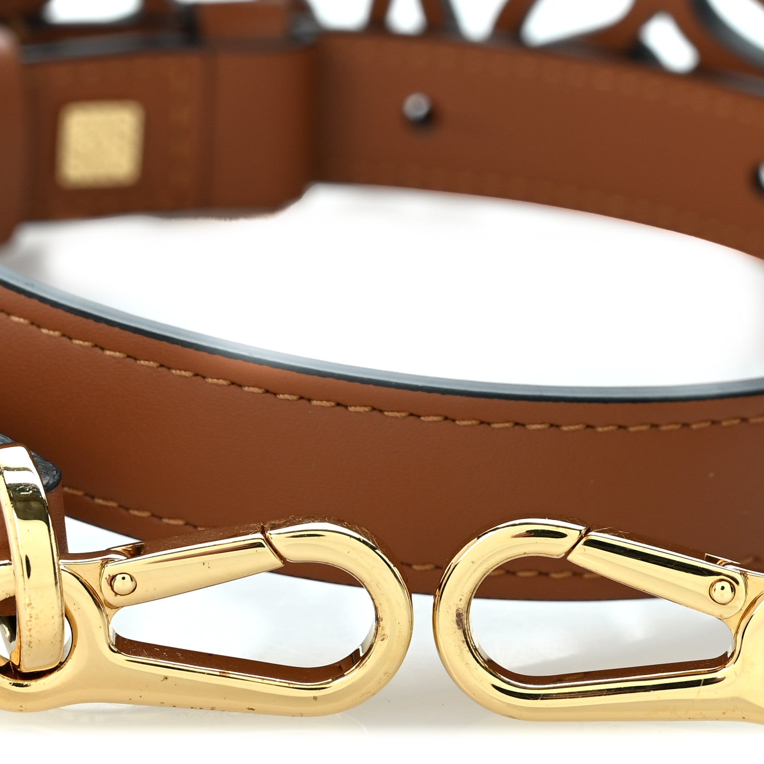 Loewe Calfskin Anagram Cutout Strap  Tan 3 of 5