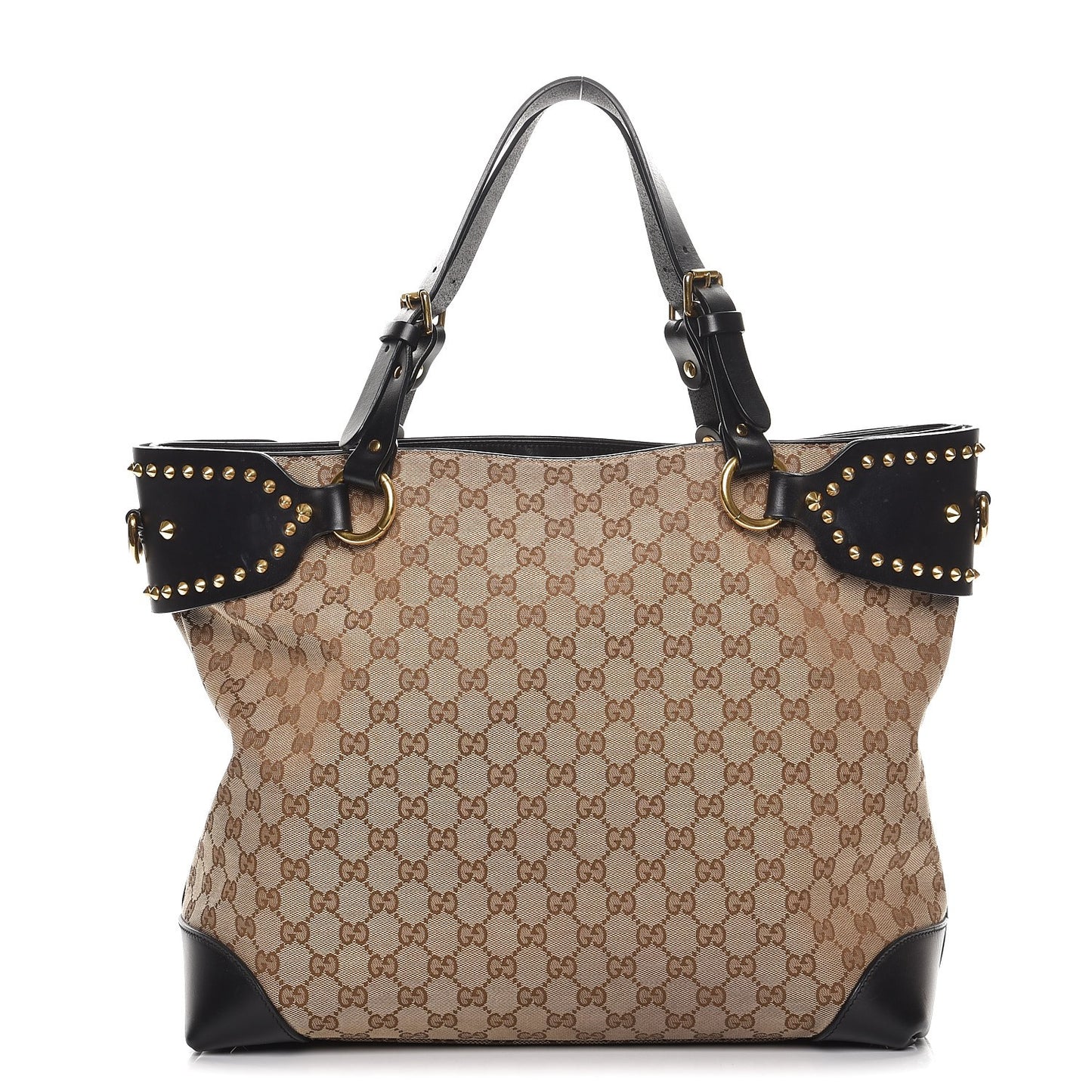 Monogram Patti Stud Tote Black
