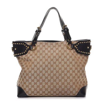 Gucci Monogram Patti Stud Tote Black 1 of 14