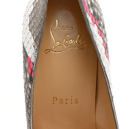 Christian Louboutin Snakeskin Nappa Space Pigalle Follies 100 Pumps 37.5 Roccia Magnifique 6 of 8