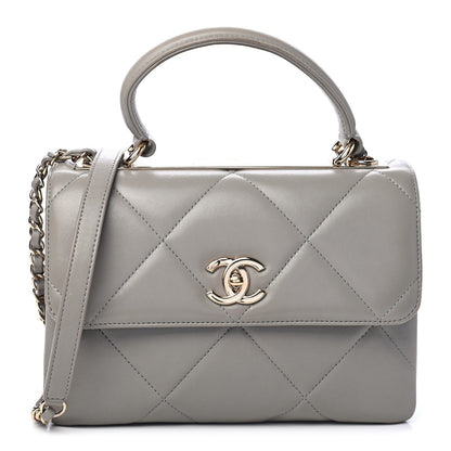 Chanel Lambskin Quilted Small Trendy CC Top Handle Flap Grey 1 of 6