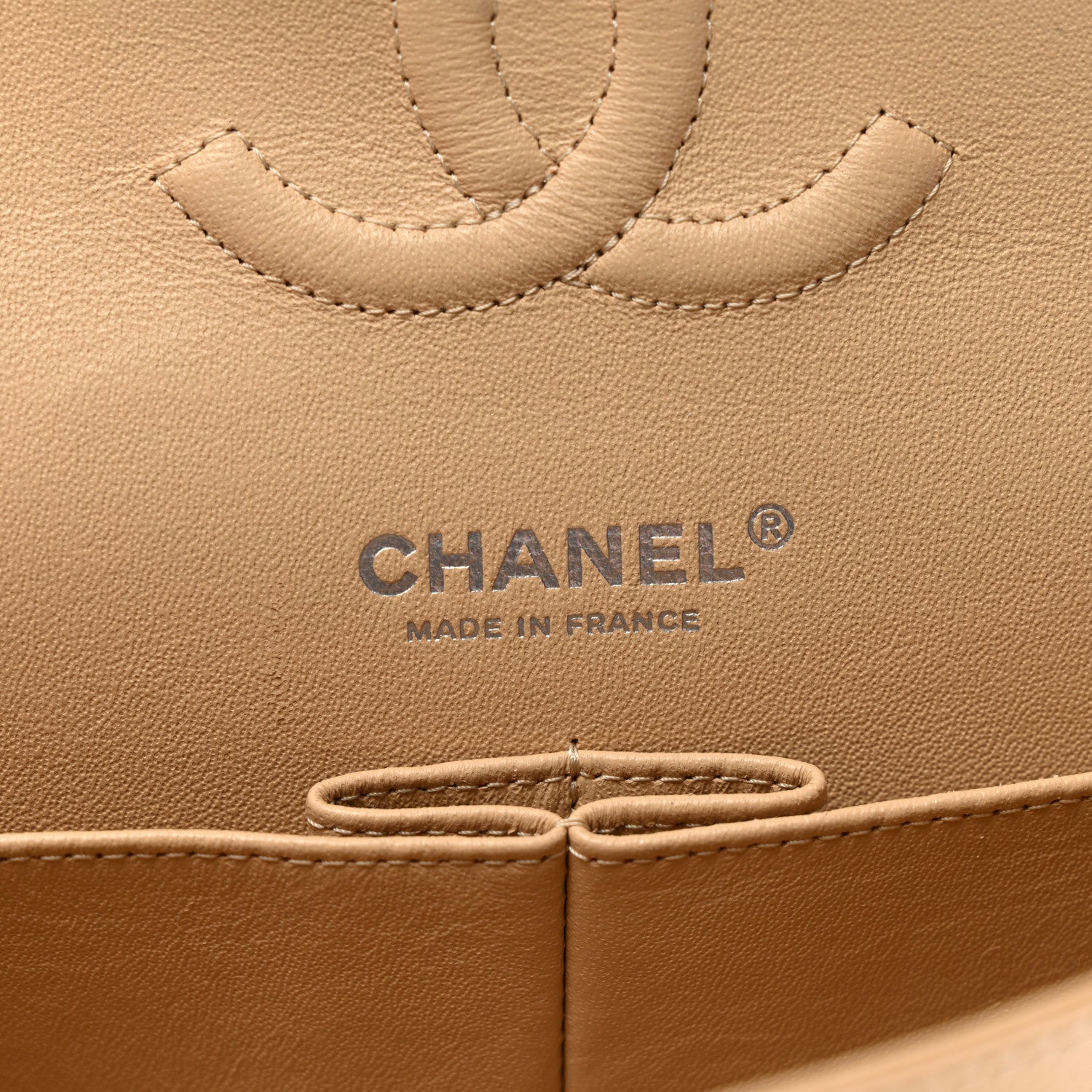 Chanel Caviar Quilted Medium Double Flap Beige 6 of 11