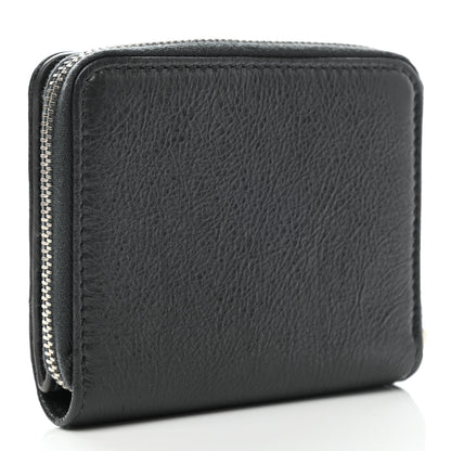 Balenciaga Agneau Classic Silver Hardware Compact Wallet Gris Fossile 3 of 9