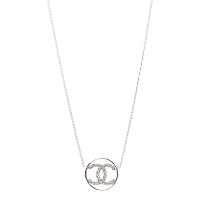 Chanel Baguette Crystal High Society CC Pendant Necklace Gold 1 of 6