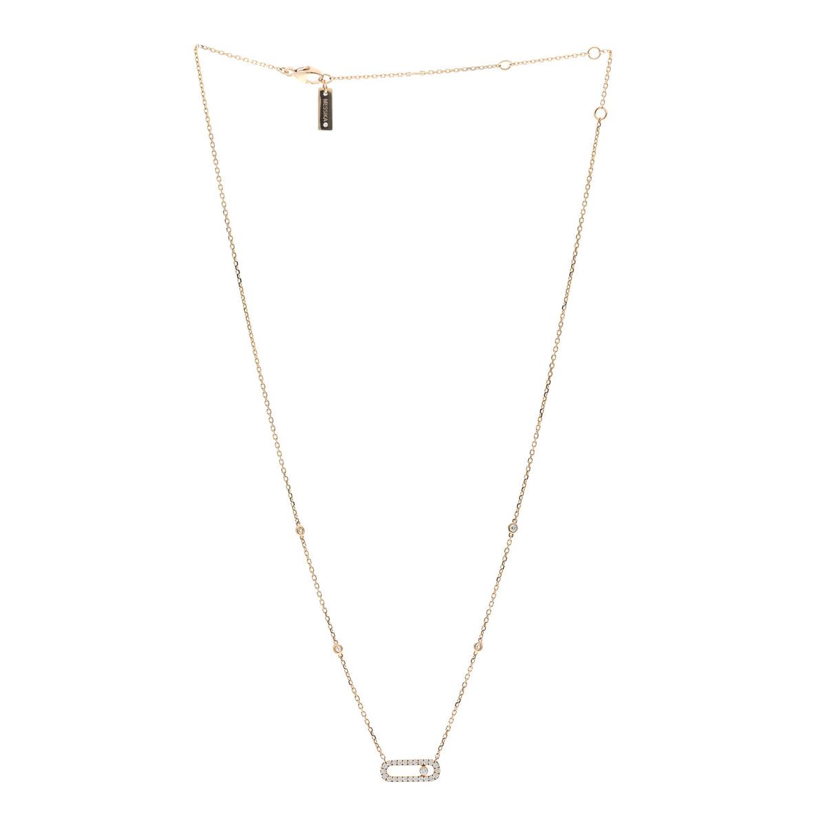 Messika 18K Yellow Gold Diamond Move Uno Pave Necklace 3 of 6
