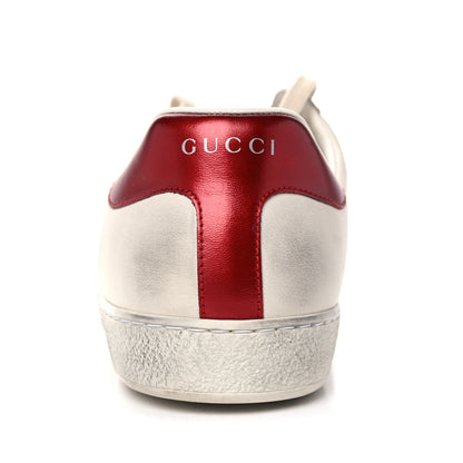 Gucci Distressed Calfskin Mens Ace Blade Sneakers 11 White 11 of 23