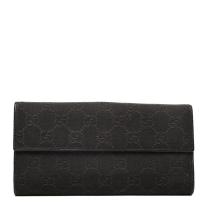 Gucci Monogram Horsebit Continental Wallet Dark Brown 1 of 9