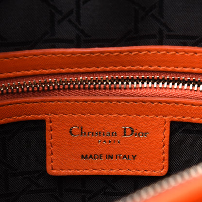 Christian Dior Lambskin Cannage Large Lady Dior Orange 6 of 18
