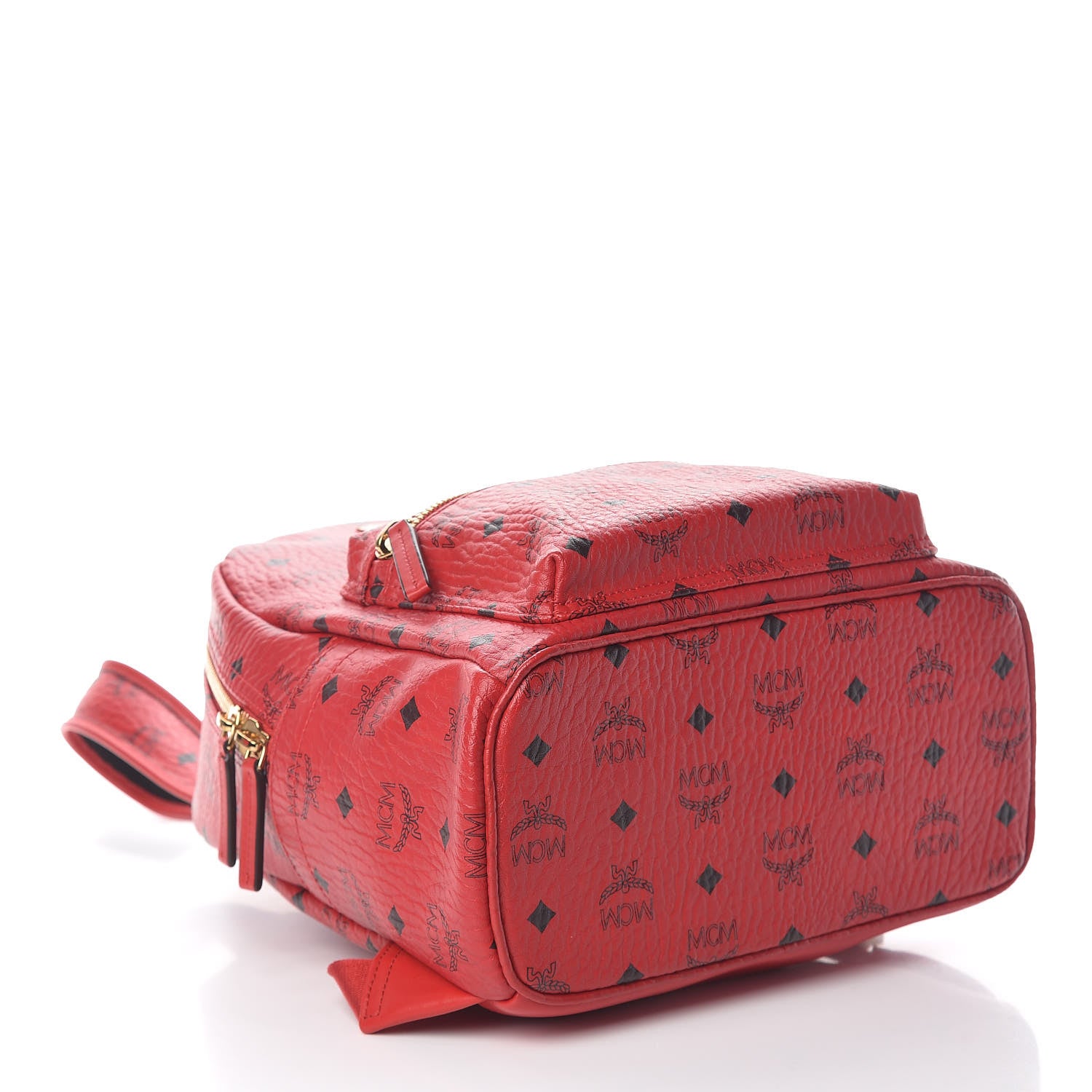 MCM Visetos Small Stark Backpack Red 4 of 12