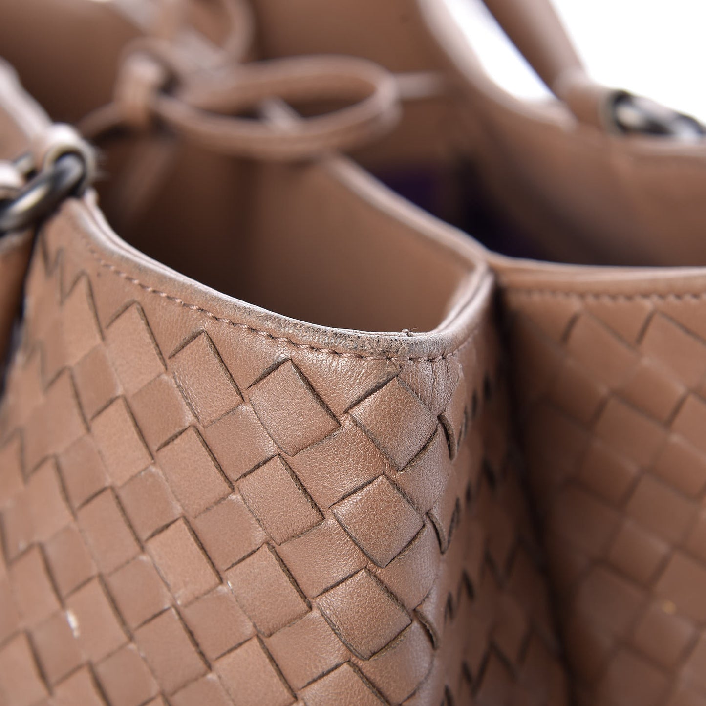 Nappa Intrecciato Milano Tote Toffee