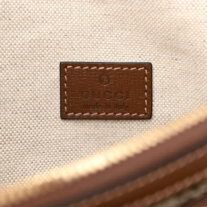 Gucci GG Supreme Monogram Textured Calfskin Retro Interlocking G Belt Bag Beige Ebony Brown Sugar 6 of 8