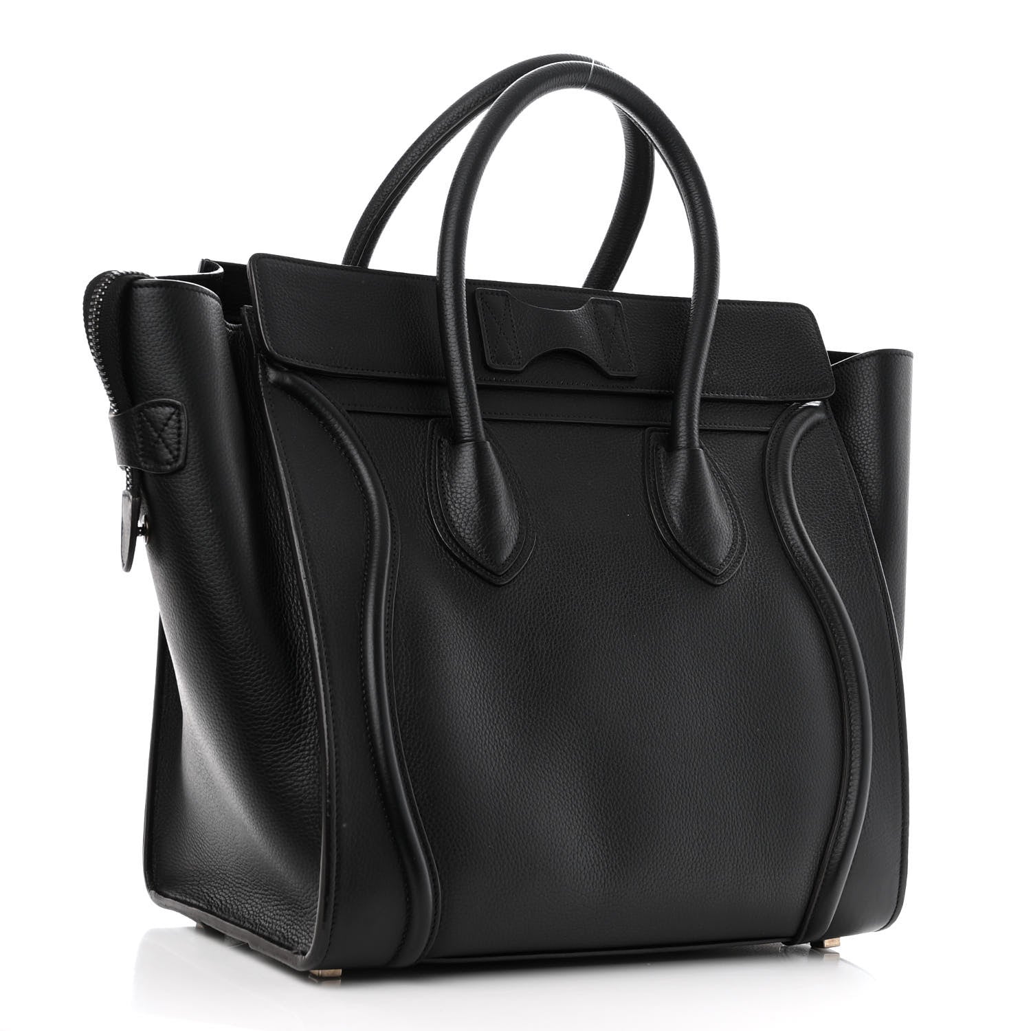Celine Drummed Calfskin Mini Luggage Black 3 of 10