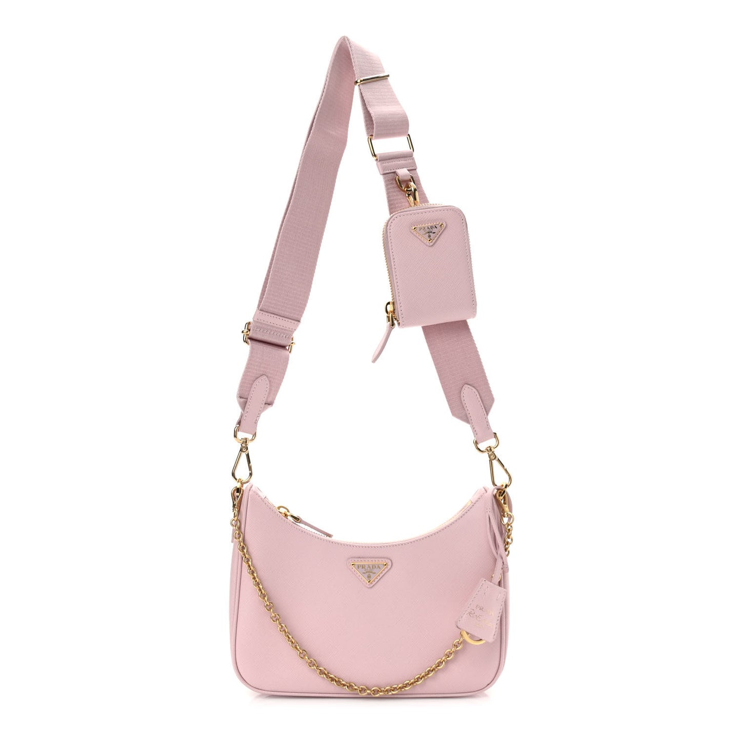 Saffiano Lux Re-Edition 2005 Shoulder Bag Alabastro