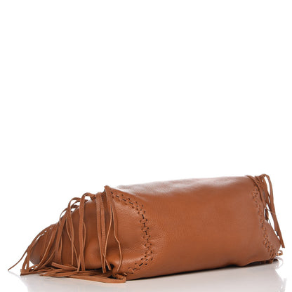 Valentino Garavani Grained Calfskin C-Rockee Fringe Tote Light Cuir 4 of 7