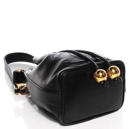 Chanel Lambskin CC Drawstring Bag Black 4 of 8