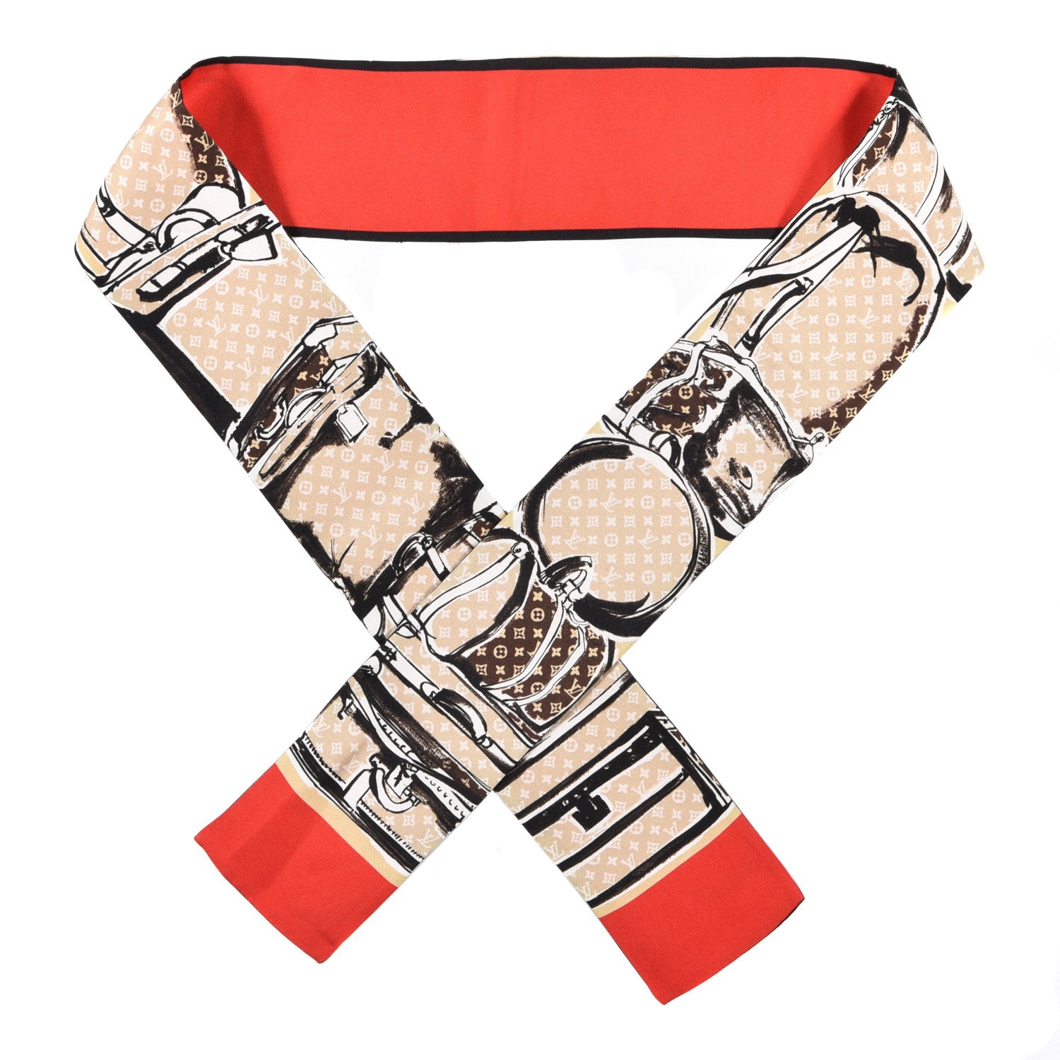 Louis Vuitton Silk Monogram Trunks Bandeau Brown 1 of 3