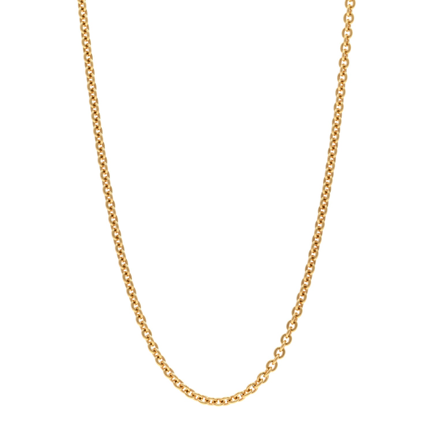 Bulgari 18K Yellow Gold 3mm Adjustable Chain Necklace 1 of 4