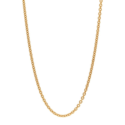 Bulgari 18K Yellow Gold 3mm Adjustable Chain Necklace 1 of 4