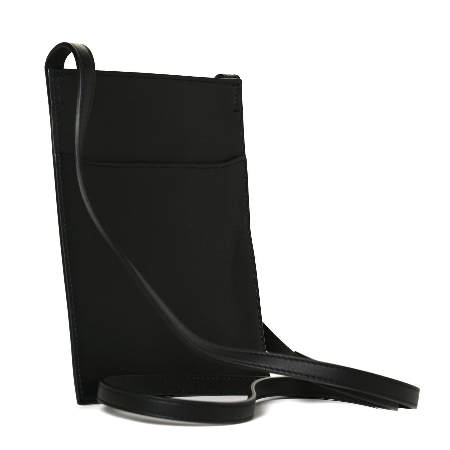 Calfskin Phone Pouch Crossbody Black