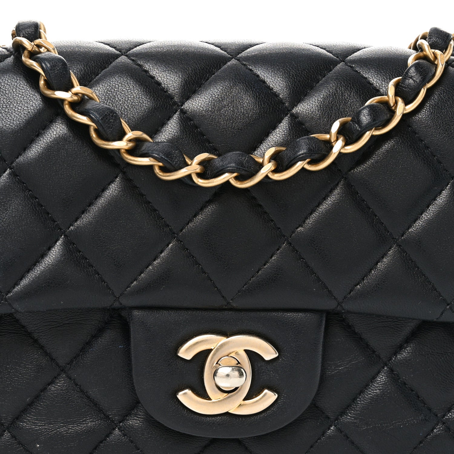 Chanel Lambskin Quilted Mini Rectangular Flap Black 8 of 11
