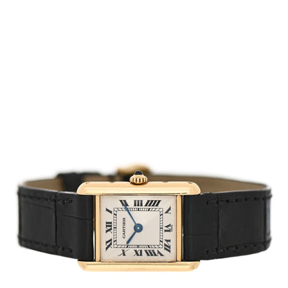 Cartier 18K Yellow Gold Alligator 20mm Tank Louis Quartz Watch 2 of 4