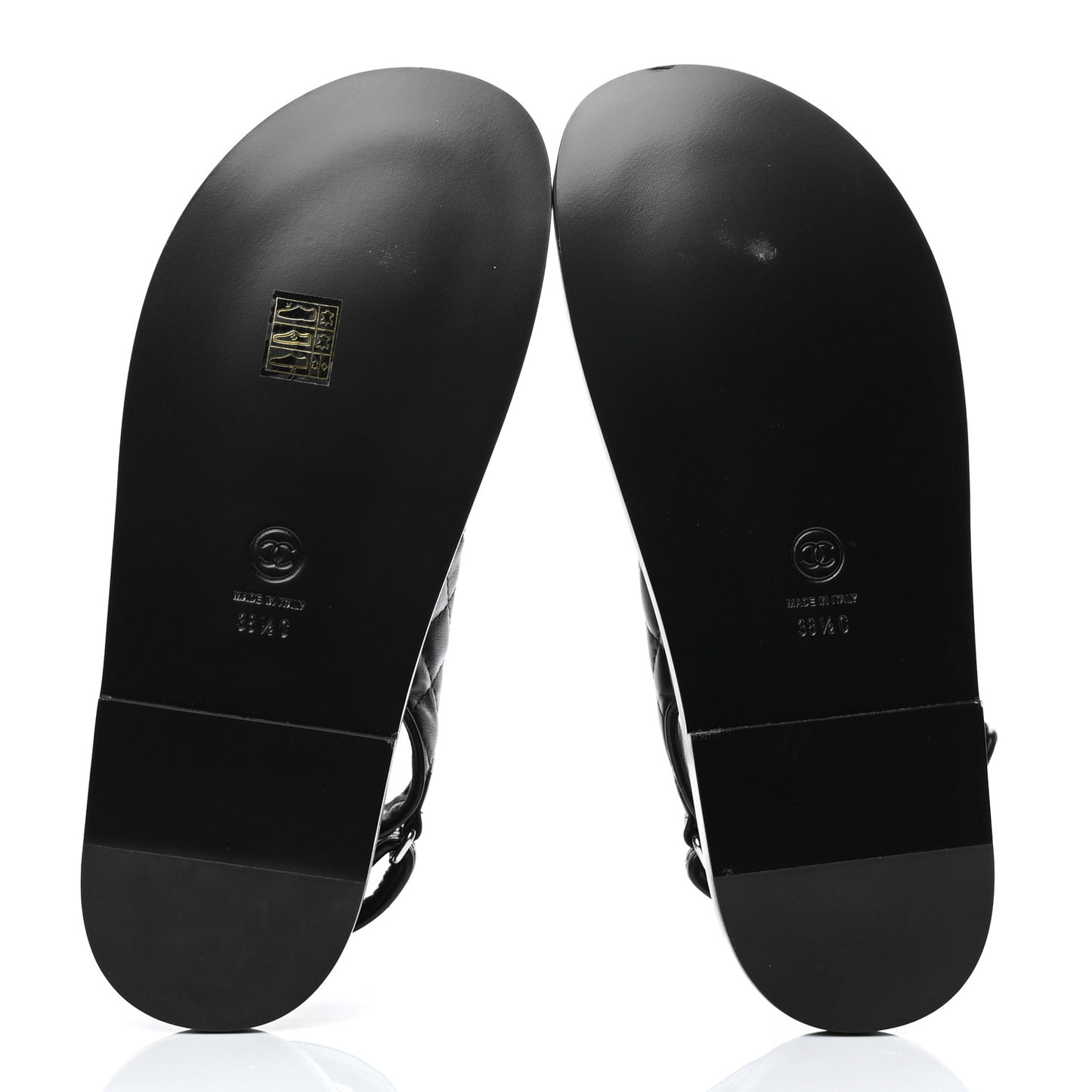Lambskin Velcro Dad Sandals 38.5 Black