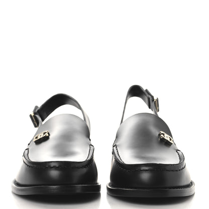 Chanel Calfskin Crystal CC Slingback Sandals 39.5 Black 3 of 10
