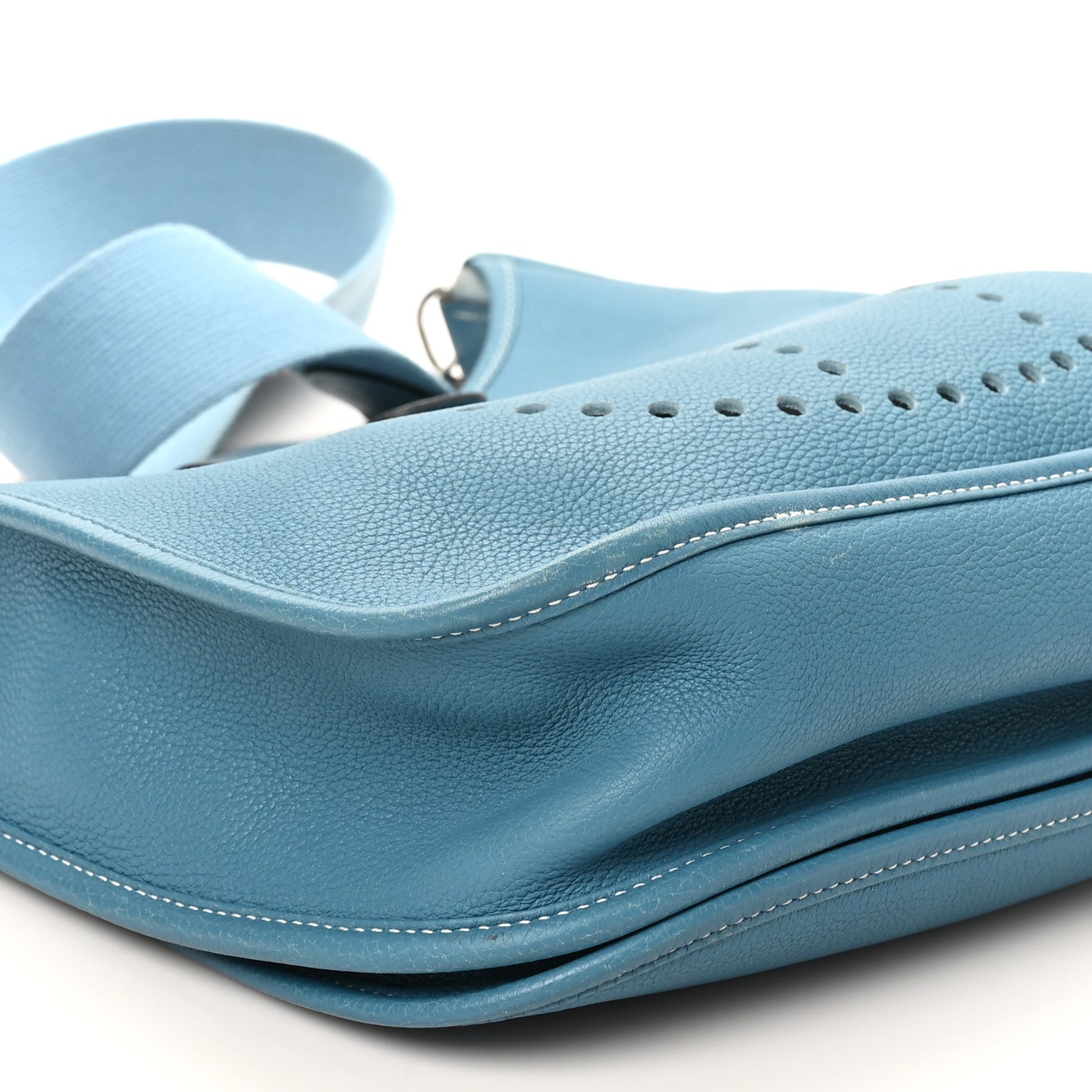 Hermes Taurillon Clemence Evelyne II GM Blue Jean 9 of 10