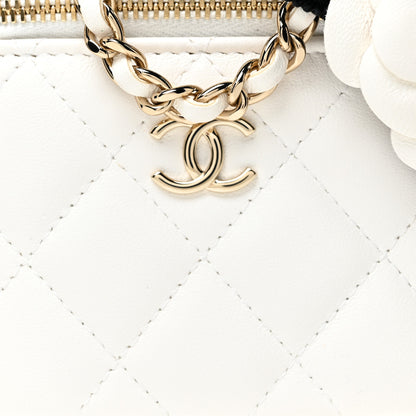 Chanel Lambskin Quilted My Chanel Lady Vanity Case With Chain White 8 of 13