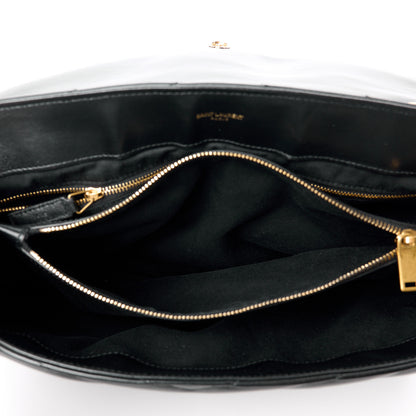 Saint Laurent SAINT LAURENT Calfskin Y Quilted Monogram Large Loulou Chain Satchel Black 7 of 15
