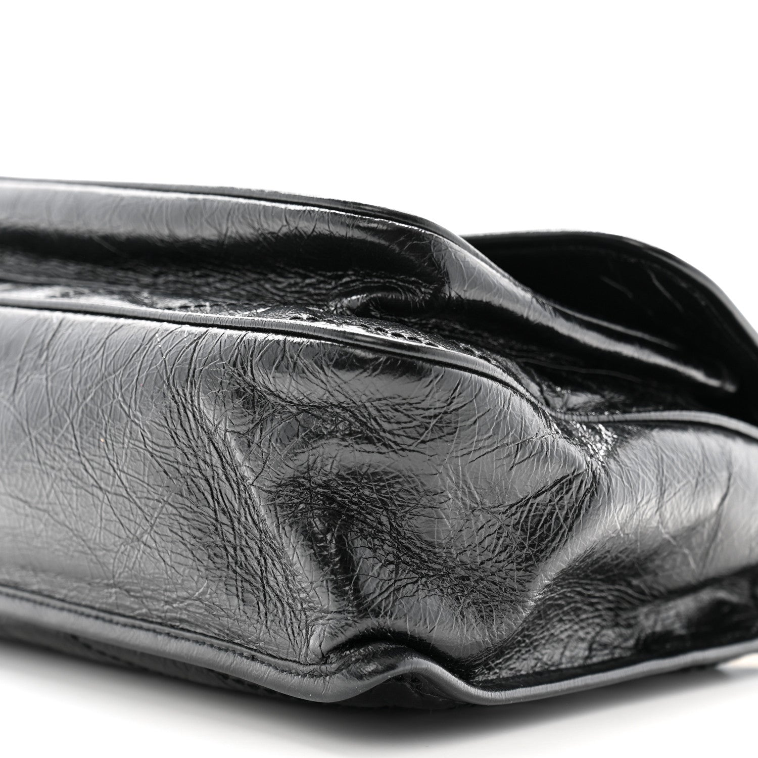 Saint Laurent Crinkled Calfskin Matelasse Monogram Medium Niki Chain Satchel Black 10 of 10