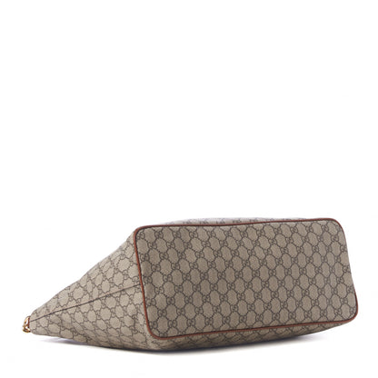 Gucci Soft GG Supreme Monogram Medium Crossbody Tote Beige Cuir 4 of 9