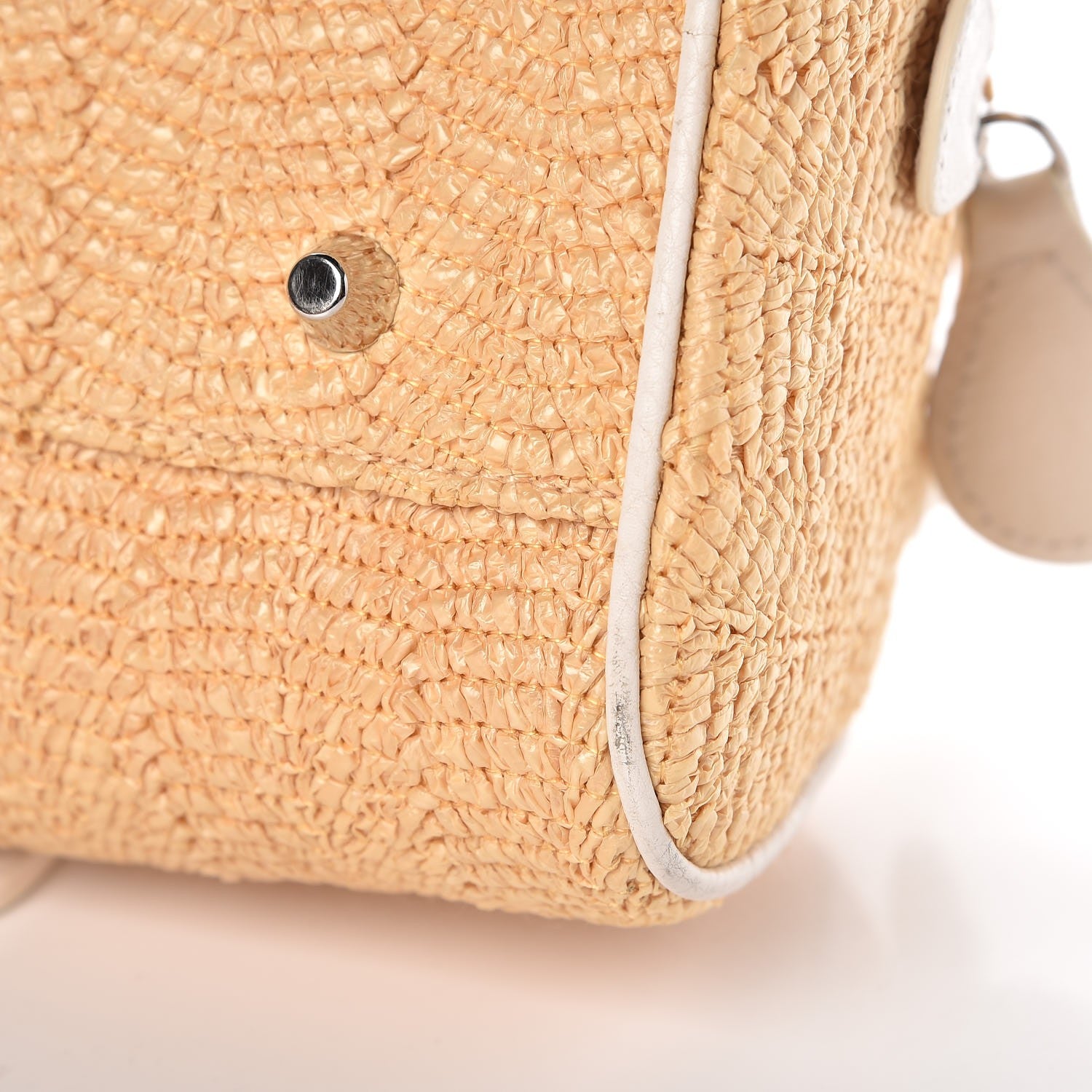 Christian Dior Straw Floral Satchel Multi 13 of 14