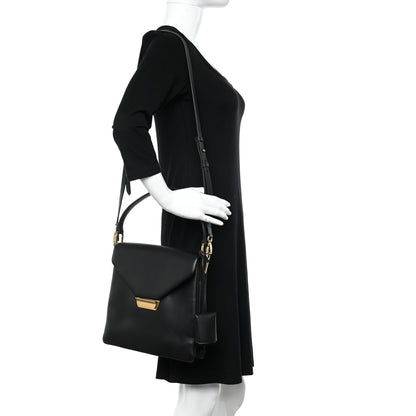 Prada New Calfskin Medium Ingrid Top Handle Bag Black 2 of 9