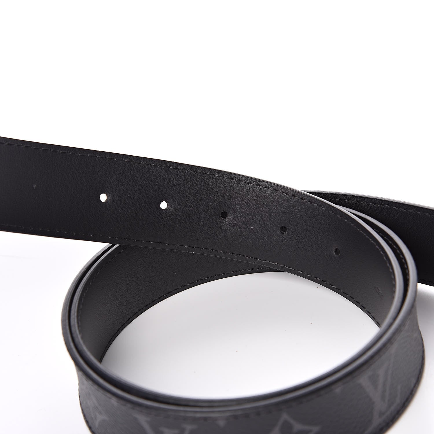 Louis Vuitton Calfskin Monogram Eclipse 40 mm LV Circle Belt 95 38 5 of 7